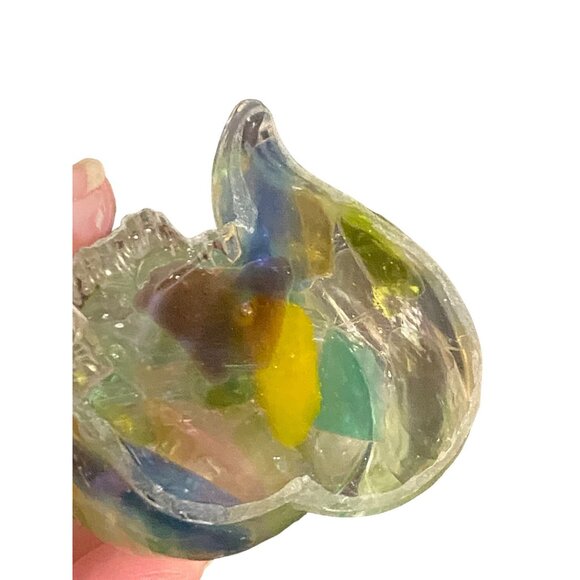 Handcrafted Rainbow Glass Resin Fox Figurine Art Sculpture - Picture 6 of 6